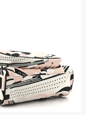 CHANEL Canvas La Pausa Printed Backpack — Pink White Black